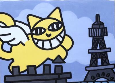 M.CHAT (Thomas Vuile) - Chats Parisiens - Sérigraphie 2