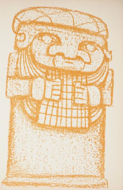 Lithographie à motif Précolombien : 