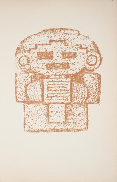 Lithographie à motif Précolombien : 
