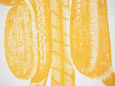 Lithographie à motif Précolombien : Couple d'oiseaux 2