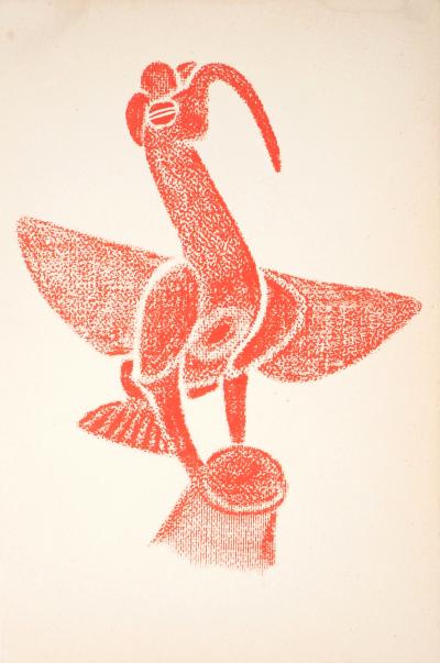 Lithographie à motif Précolombien : 
