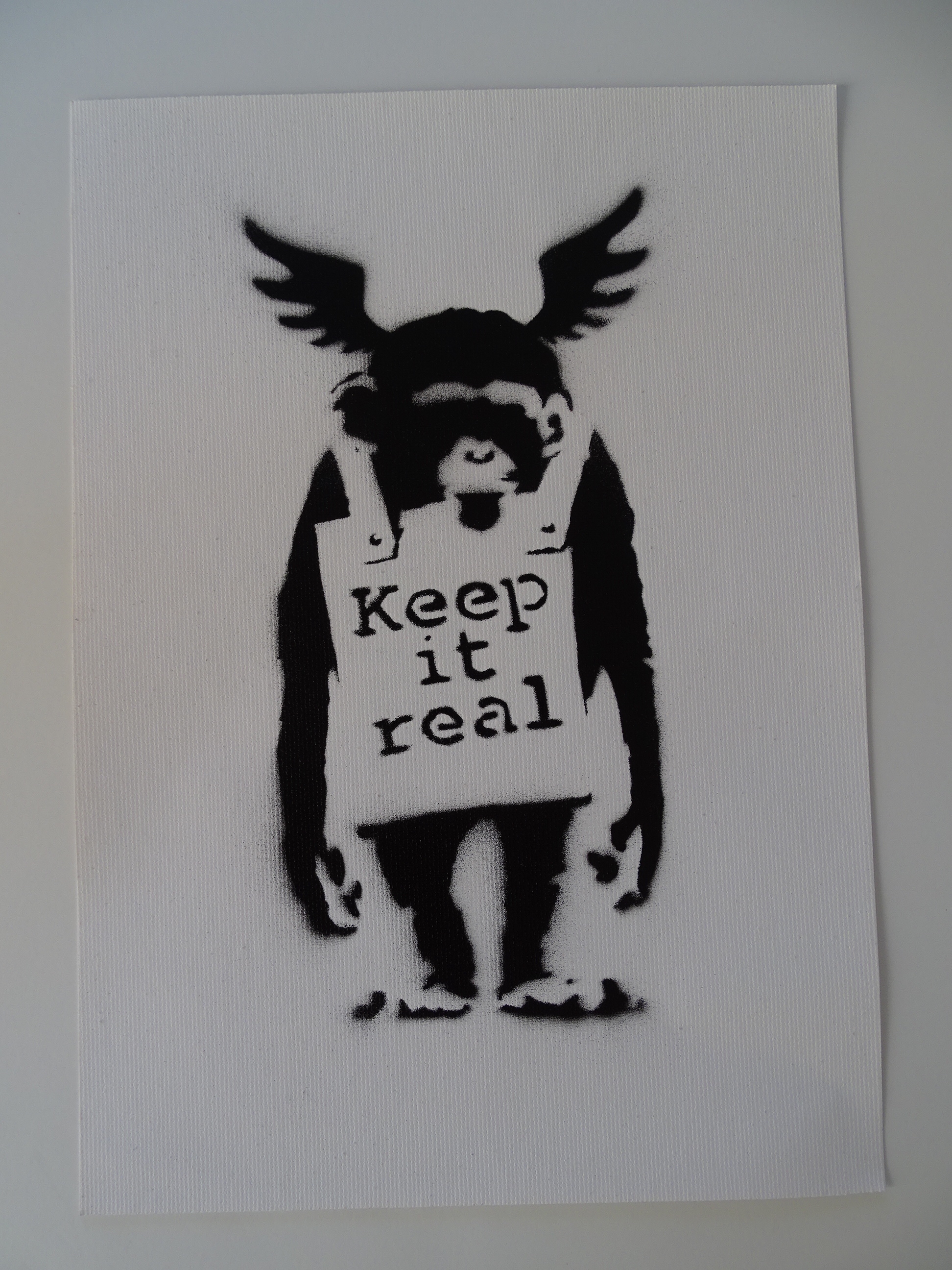 BANKSY (after) - Spray Paint Stencil on Canvas - Original