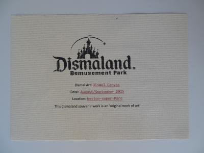 BANKSY (d’après) -  Spray de peinture sur toile - Original Dismaland 2