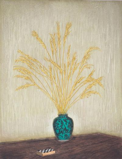 Jacques Joachim Jean RIGAL : Nature morte aux épis - Gravure originale signée 2