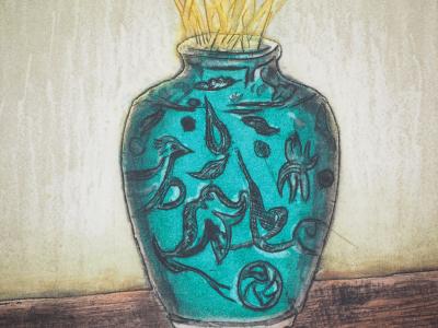 Jacques Joachim Jean RIGAL : Nature morte aux épis - Gravure originale signée 2
