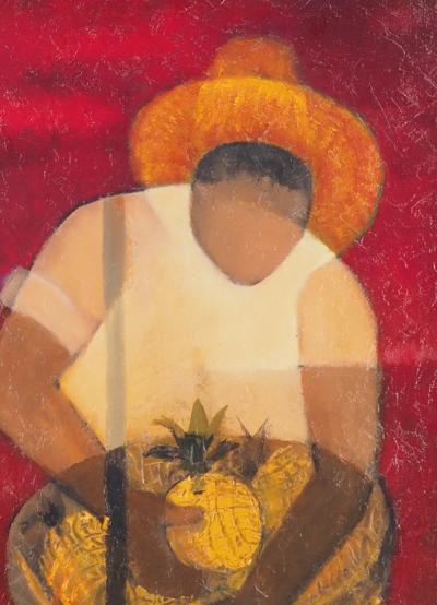 Louis TOFFOLI : Brésil, Marchand d’ananas - Huile sur toile Signée 2
