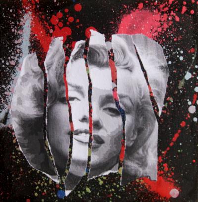 SPACO - Marilyn découpée, 2019 - Acrylique sur toile signée 2