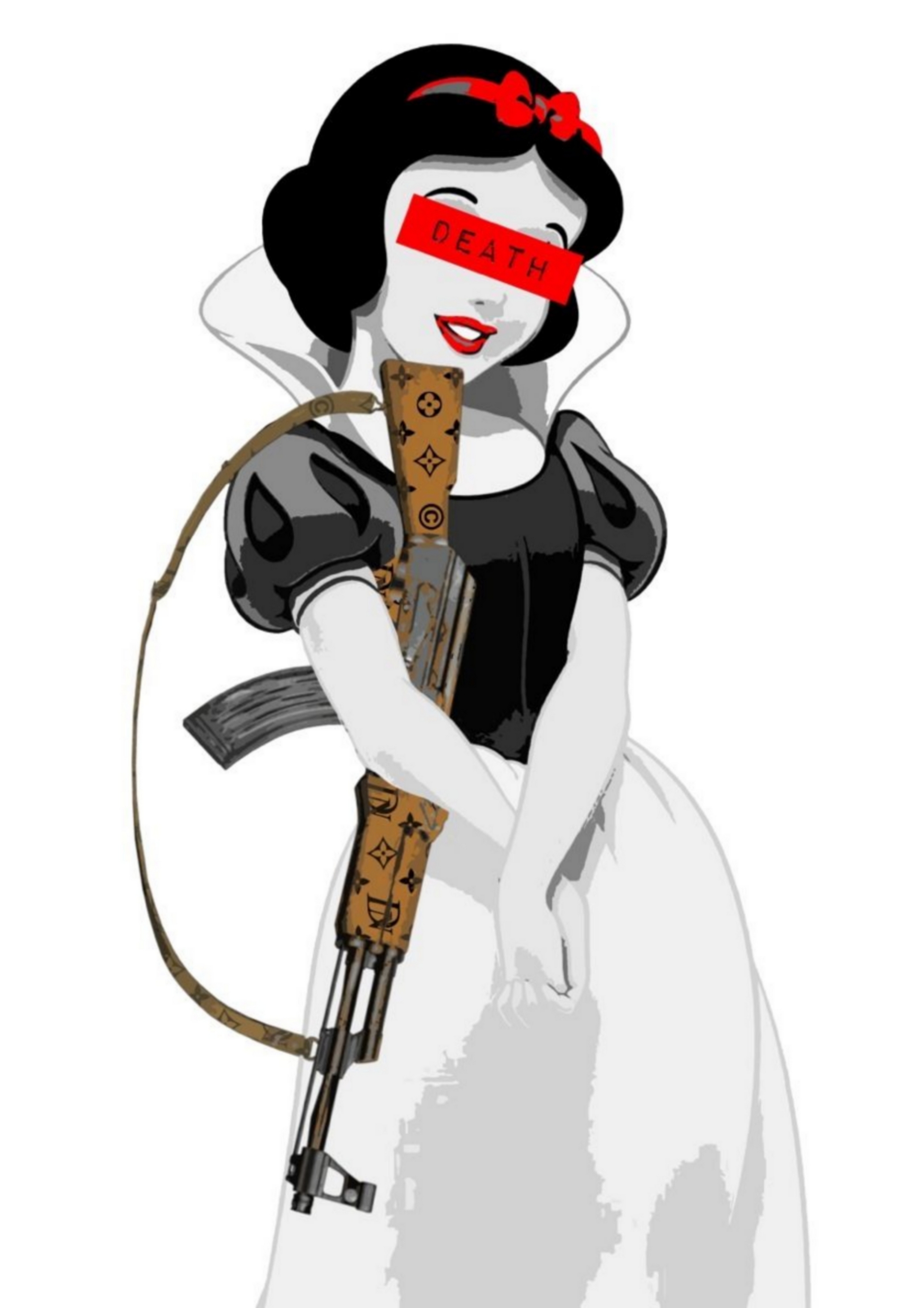 Death NYC Snow AK White Original screenprint by Death NYC Artist