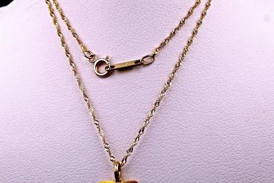 Chain and pendant composed of a 1gr fine gold bar 2