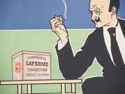 Fritz REHM  - Cigarette Laferme - Lithographie originale signée, 1897 2