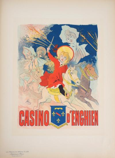 Jules CHERET - Jeunes cavalières (Casino d’Enghien) - Lithographie originale signée, 1897 2
