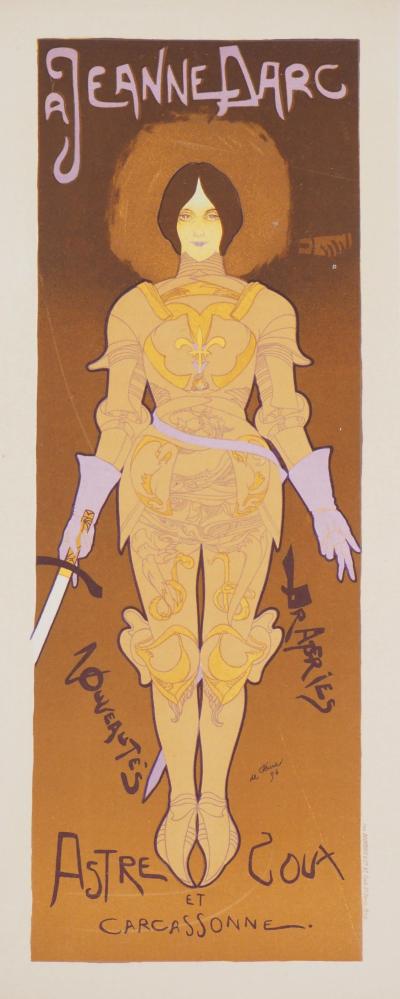 Georges DE FEURE : Jeanne d’Arc (Magasin de Nouveautés) - Lithographie originale signée, 1897 2