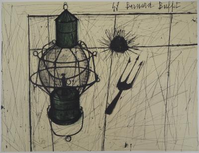 Bernard BUFFET : La lampe tempête - Lithographie signée au crayon 2