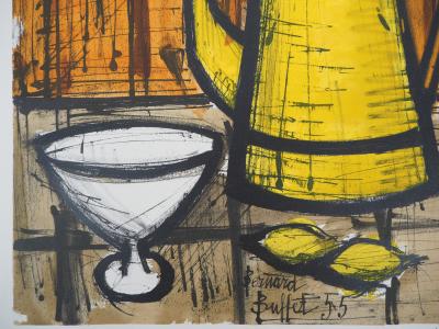Bernard BUFFET : La cafetière jaune - Lithographie, Signée au crayon - Epreuve unique 2