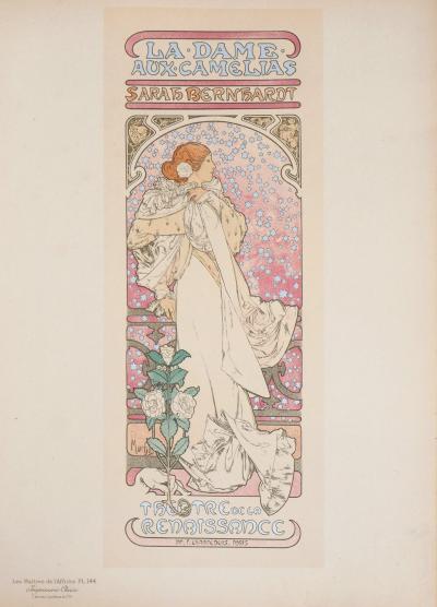 Alfons MUCHA : La Dame aux camélias (Sarah Bernhardt), 1897 - Lithographie signée 2