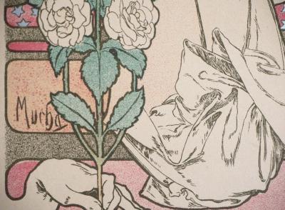 Alfons MUCHA : La Dame aux camélias (Sarah Bernhardt), 1897 - Lithographie signée 2