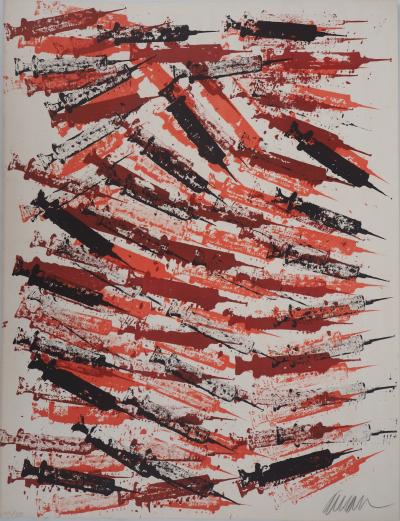 ARMAN : Hommage  à la médecine, Lithographie originale signée 2