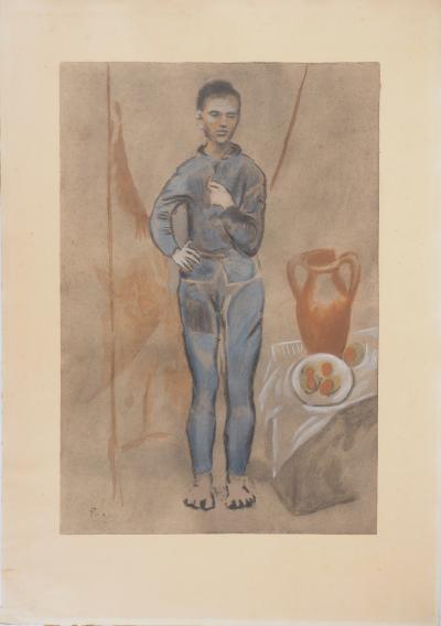 Pablo PICASSO (d’après) : Jeune-homme en bleu - Lithographie Signée 2