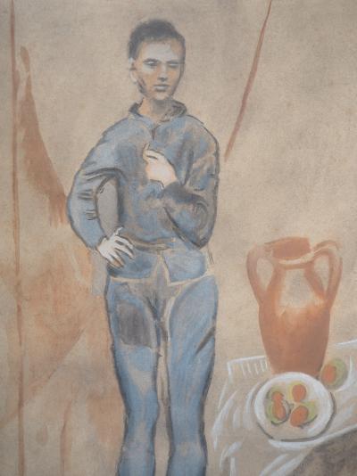 Pablo PICASSO (d’après) : Jeune-homme en bleu - Lithographie Signée 2