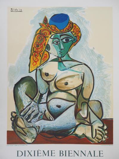 Pablo PICASSO (d’après) - Femme au bonnet turc, 1974 - Affiche lithographie signée 2