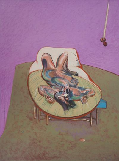 Francis BACON : Nu couché, 1966 - Affiche lithographique 2