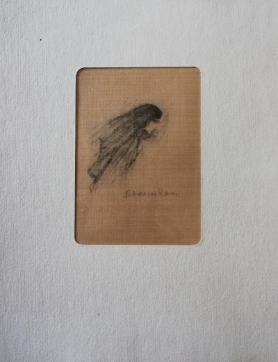 Théophile Alexandre STEINLEN - Sans titre - Lithographie sur soie 2