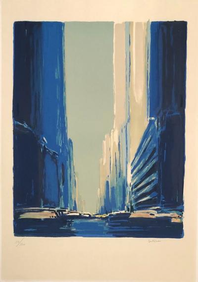 Pierre DOUTRELEAU - New York, 1972,  Lithographie originale signée numérotée 2