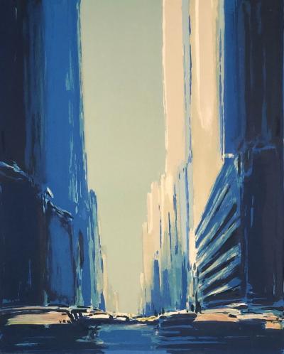 Pierre DOUTRELEAU - New York, 1972,  Lithographie originale signée numérotée 2