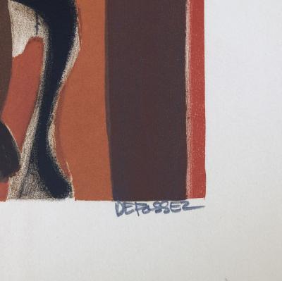 Alfred DEFOSSEZ - Scène d’intérieur, 1972 - Lithographie originale signée au crayon 2