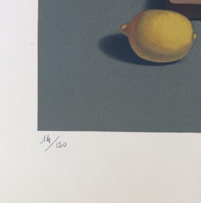 Georges ROHNER - Still life with lemon, 1972 - Hand signed lithograph 2