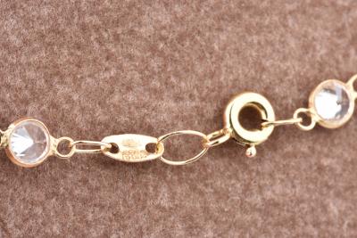 Collier multicolor en or jaune 18 carats  agrémenté de pierres multicolores 2