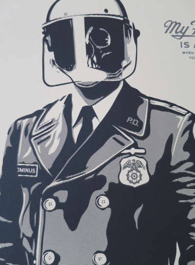 Shepard FAIREY (Obey) -  My Florist Is A Dick, 2015, Sérigraphie signée et numérotée 2
