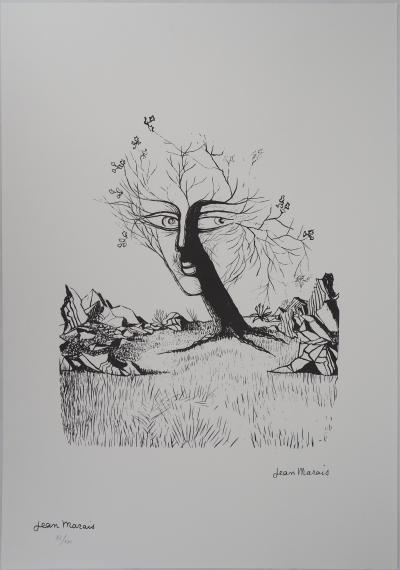 Jean MARAIS : Le visage de l’arbre - Lithographie Signée 2