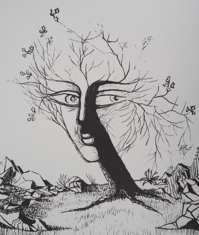 Jean MARAIS : Le visage de l’arbre - Lithographie Signée 2
