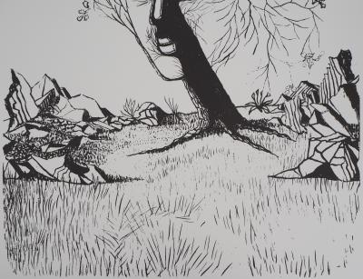 Jean MARAIS : Le visage de l’arbre - Lithographie Signée 2