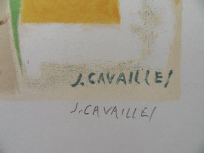 Jules CAVAILLES - La table fleurie, Lithographie originale signée 2