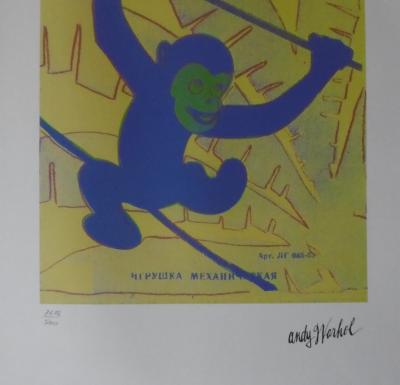 Andy WARHOL (d’après) - Yellow Monkey, lithographie signée et numérotée 2