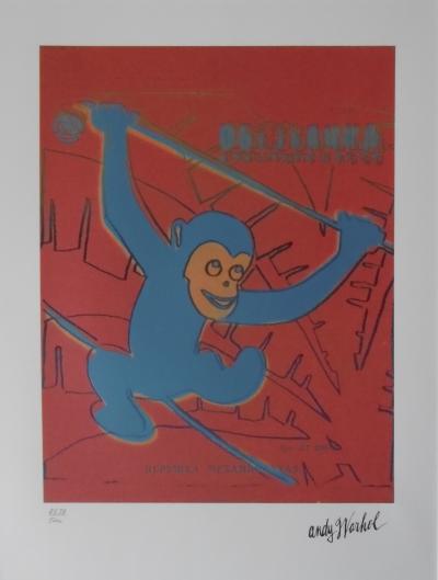 Andy WARHOL (d’après) - Red Monkey - Lithographie 2