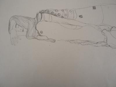 Gustav KLIMT (d’après) : Rêve, Femme endormie, 1919 - lithographie signée 2