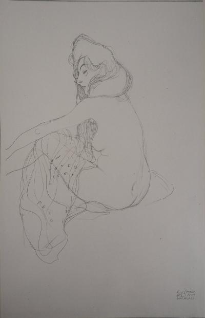 Gustav KLIMT (after) - Woman waking up, 1919, signed lithograph 2