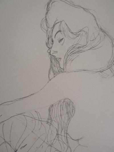 Gustav KLIMT (after) - Woman waking up, 1919, signed lithograph 2