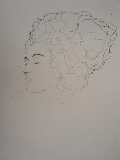 Gustav KLIMT (d’après) : La rêveuse - lithographie signée, 1919 2