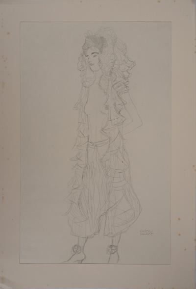 Gustav KLIMT (d’après) : Nu fantasque - lithographie signée, 1919 2