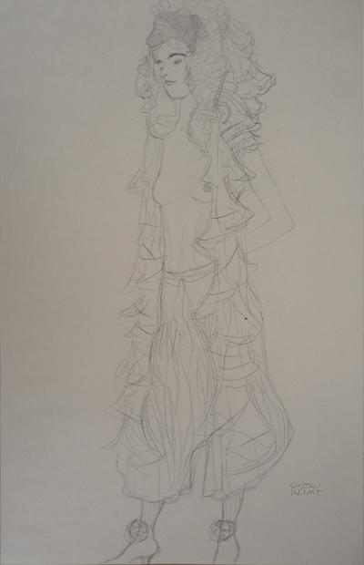 Gustav KLIMT (d’après) : Nu fantasque - lithographie signée, 1919 2
