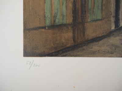 Maurice UTRILLO : Rue à Montmartre - Lithographie originale Signée 2