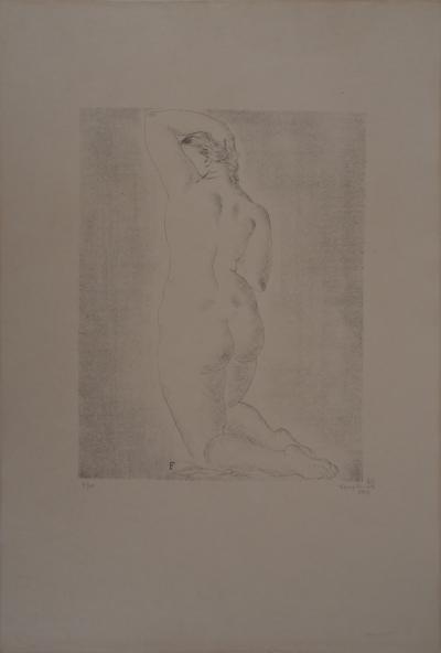 Léonard Tsuguharu FOUJITA : Nu blond de dos - Lithographie originale Signée, 1925 2