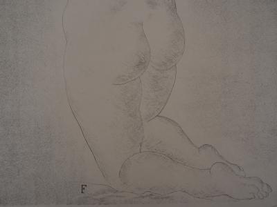 Léonard Tsuguharu FOUJITA : Nu blond de dos - Lithographie originale Signée, 1925 2