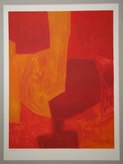 Serge POLIAKOFF (d’après) - Composition rouge et jaune, 1975 - Lithographie signée 2