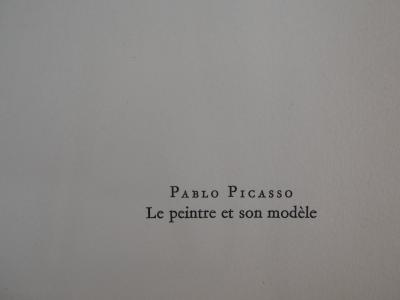 Pablo PICASSO : Peintre et modèle dans l’atelier, Lithographie originale 2