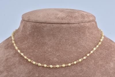 Collier en or jaune ornée de perles jaunes 2